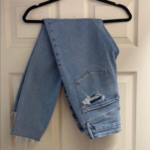 Good American Blue Boyfriend Jeans Distressed Casual